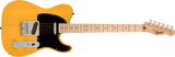 Squier Sonic Telecaster Guitar, Maple Fingerboard, Black Pickguard, Butterscotch Blonde
