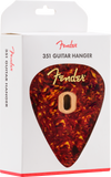 Fender Genuine 351 Pick Style Guitar Wall Hanger, Tortoiseshell Mahogany