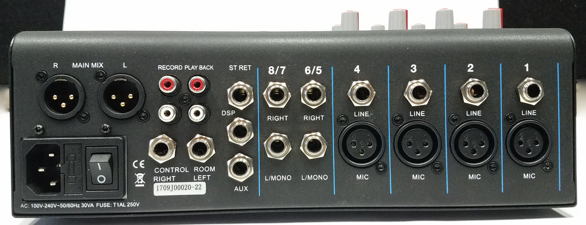 MJ Audio 10 Channel Compact Mixer w/ Effects and Built-in USB/SD card/ –  CBN Music Warehouse