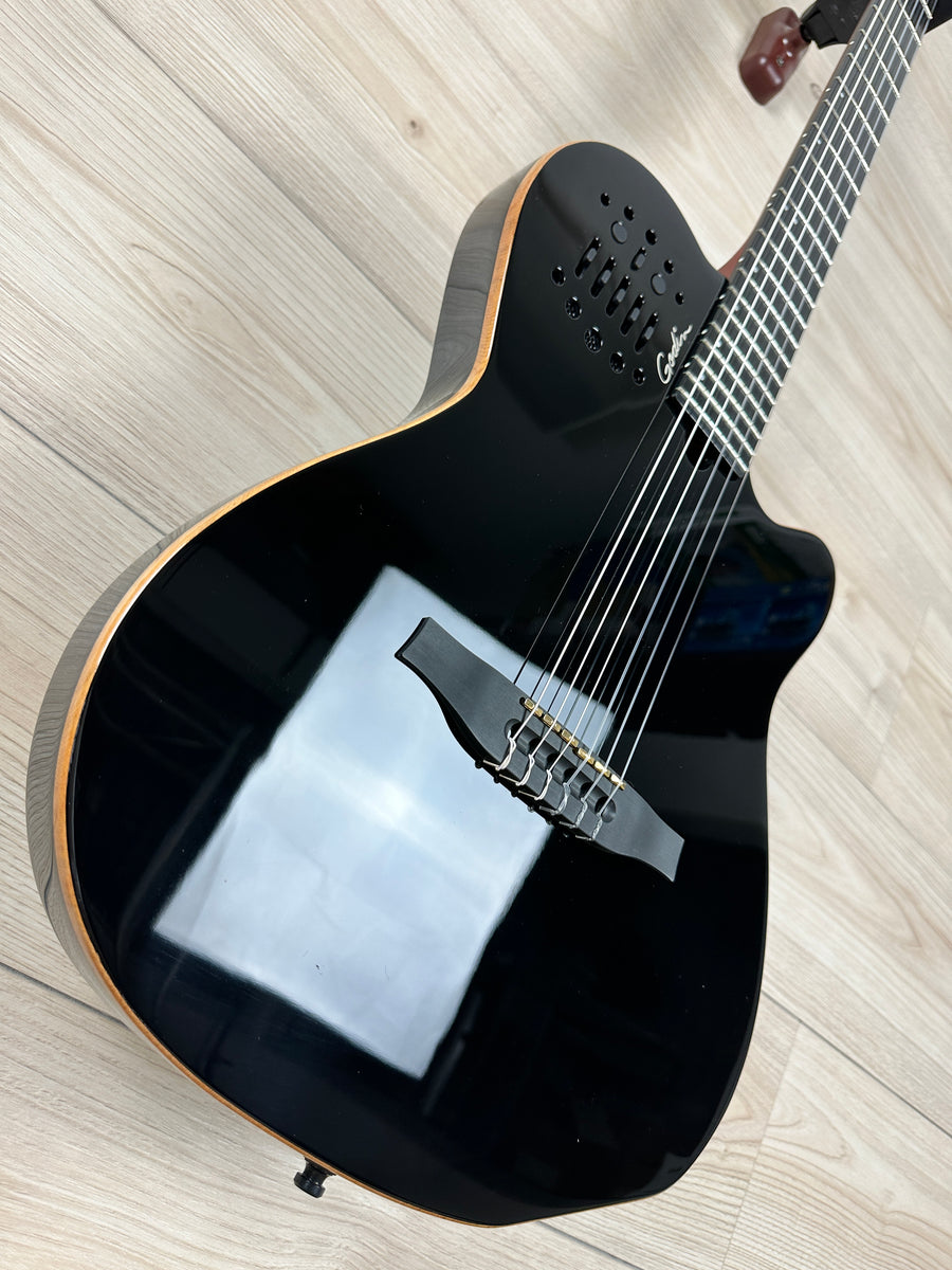 ギター Godin ACS Duet Nylon BLACK Godin Multiac Mundial Nylon-String Acoustic-Electric Guitar