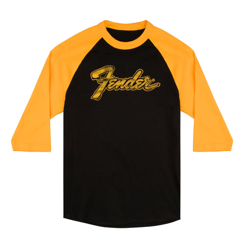 Fender Black & Yellow Raglan Shirt