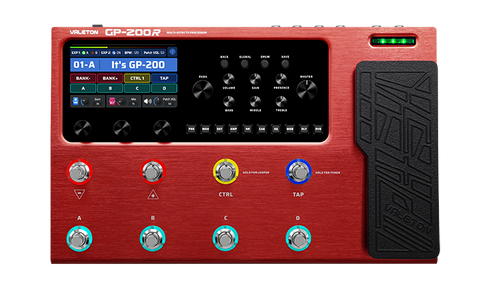 Valeton GP-200R Multi-Effects Processor Pedal for Guitar - Red