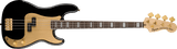 Squier 40th Anniversary Precision Bass Gold Edition, Gold Anodized Pickguard, Black