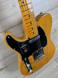Fender American Professional II Telecaster Left-Hand Electric Guitar, Maple Fingerboard, Butterscotch Blonde