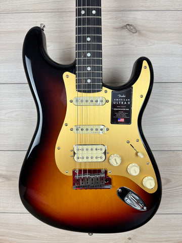 Fender American Ultra II Stratocaster HSS Ebony Fingerboard Electric Guitar, Ultraburst