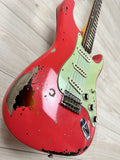 Fender Michael Landau Signature 1963 Stratocaster Round-Laminated Rosewood, Fiesta Red over 3-Color Sunburst