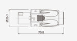 Roxtone RS4F-N 4 pole Speaker Connector Female, Nickel plated contacts