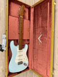 Fender Custom Shop 2023 Limited Edition Roasted '50s Strat DLX Closet Classic, 1-Piece 4A Roasted Flame Maple, Faded Aged Sonic Blue