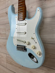 Fender Custom Shop 2023 Limited Edition Roasted '50s Strat DLX Closet Classic, 1-Piece 4A Roasted Flame Maple, Faded Aged Sonic Blue