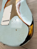 Fender Custom Shop Ltd 1961 Stratocaster Super Heavy Relic, Aged Sonic Blue over 3-Color Sunburst #7075