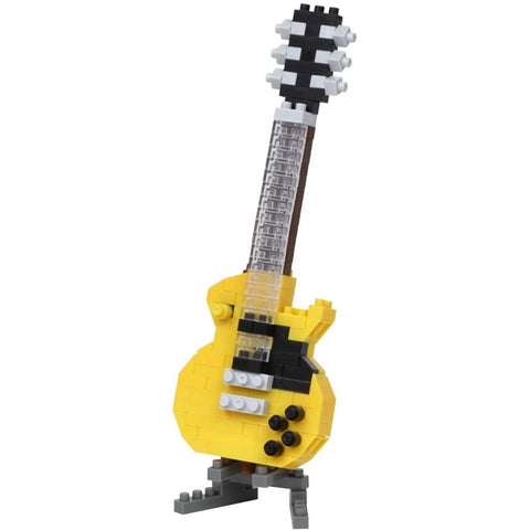 Nanoblock - Miniature Electric Guitar Yellow, Collection Series Building Block Kit