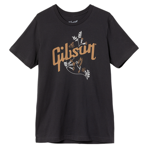 Gibson Hummingbird Tee Charcoal - Large