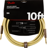 Fender Deluxe Series Instrument Cable, Straight/Straight, 10', Tweed