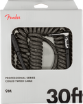 Fender Professional Series Coil Cable, 30', Gray Tweed