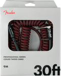 Fender Professional Series Coil Cable, 30', Red Tweed