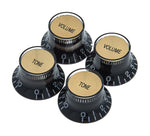 Gibson top hat knobs - Black with gold metal insert - CBN Music Warehouse
