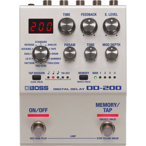 BOSS DD-200 Digital Delay Pedal for Electric Guitars - CBN Music Warehouse