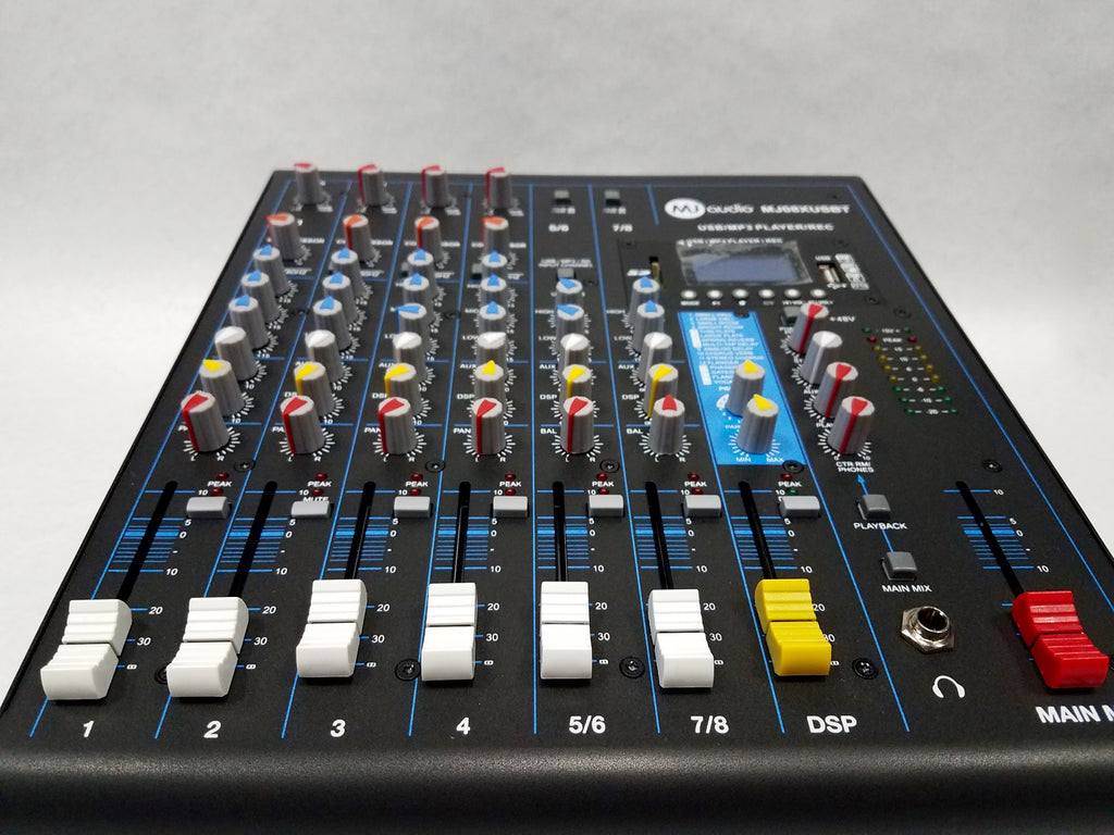 MJ Audio 8 Channel Compact Mixer w/ Effects, USB, and MP3 Player – CBN  Music Warehouse