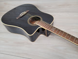 Eko NXT Series Dreadnought Cutaway Acoustic Electric Guitar - Black