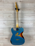 Fender Custom Shop 1960 Telecaster Custom Relic Electric Guitar Aged Lake Placid Blue over 3-Color Sunburst