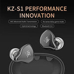 KZ S1D TWS Bluetooth 5.0 Wireless in Ear Earphones Technology Sport Earphones (Black)