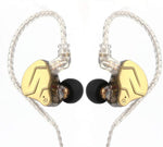 KZ ZSN PRO X BUNDLE - in Ear Earphones (No Mic, Gold) + Genuine KZ ABS Case