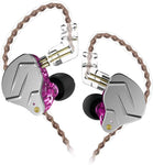 KZ ZSN Pro 1BA+1DD Hybrid in Ear Earphones Monitor Running Sports Headphones HiFi Bass Metal Wired Earbuds (No Mic, Purple)