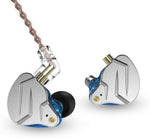 KZ ZSN Pro 1BA+1DD Hybrid in Ear Earphones Monitor Running Sports Headphones HiFi Bass Metal Wired Earbuds (No Mic, Blue)