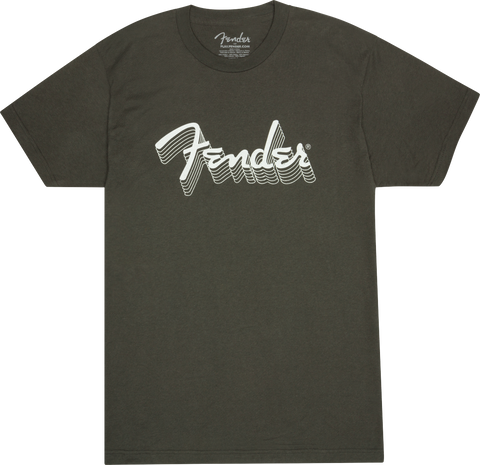 Fender Reflective Ink Logo T-Shirt, Charcoal, LARGE