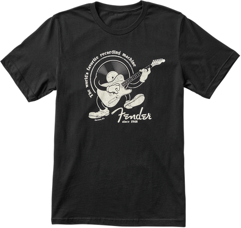 Fender Recording Machine T-Shirt, Black, Large