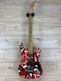 EVH Striped Series Frankenstein Frankie Electric Guitar, Red with Black Stripes Relic