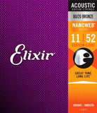 Elixir Strings Nanoweb 80/20 Acoustic Guitar Strings .011-.052 - CBN Music Warehouse
