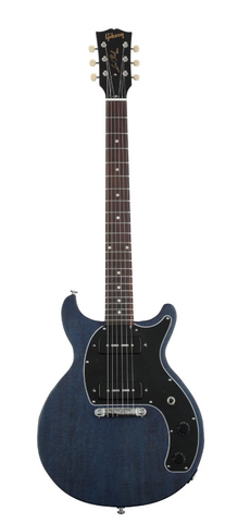 Gibson LPSDT00B2CH1 Les Paul Tribute DC 2020 Worn Blue Stain - CBN Music Warehouse