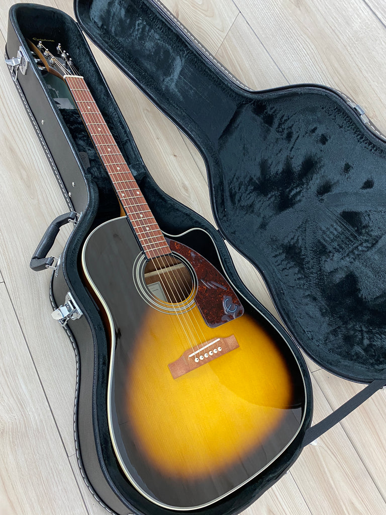 Epiphone J-15 EC Deluxe Acoustic-Electric Vintage Sunburst – CBN