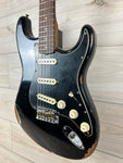 Fender Custom Shop Black Roasted Dual-Mag Strat Relic - Aged Black