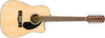 Fender CD-60SCE Dreadnought 12 String Guitar - Natural
