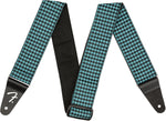 Fender Houndstooth Jacquard Strap - Teal - CBN Music Warehouse