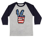 Fender Peace Sign Graphic Raglan Shirt - Gray/Navy