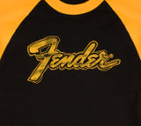 Fender Black & Yellow Raglan Shirt