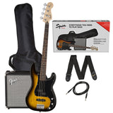 Squier Affinity Series Precision Bass PJ Pack - Brown Sunburst - CBN Music Warehouse