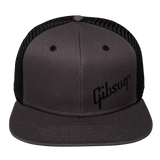 Gibson Charcoal Trucker Snapback Cap - Black