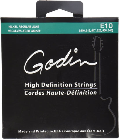 Godin Nickel Wound Electric Guitar Strings E10 Regular Light