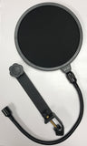 MJ Audio Microphone Pop Filter for Studio Mount Gooseneck with Stand Clip kit 6 inch - CBN Music Warehouse