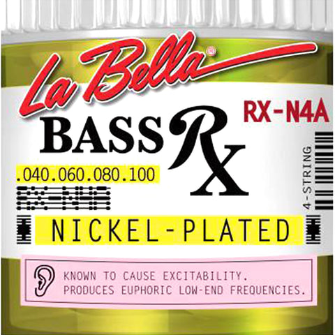 La Bella RX-N4A Nickel Plated Bass Strings, .040-.100 - CBN Music Warehouse