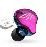KZ ZST X Purple Bundle - KZ ZST Purple in Ear Earphones + KZ Eva Carrying Case