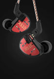 KZ AS10 IEM 5 Balanced Armature Driver Earphone, Stereo HiFi in Ear Monitor Headphone Musician Headset (No Microphone, Black)