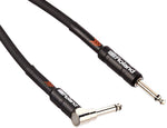 Roland Black Series 20FT Instrument cable - ANG/STRT 1/4' JACK RIC-B20A - CBN Music Warehouse