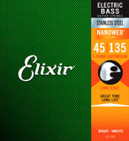 Elixir 14782 Stainless Steel Nanoweb Coated 5 String Bass Strings Light Medium 45-135