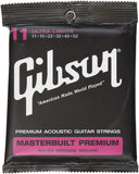 Gibson Accessories SAG-BRS11 Masterbuilt Premium 80/20 Bronze Ultra Light Acoustic Guitar Strings - CBN Music Warehouse