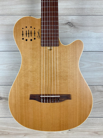 Godin 041374 Multiac Nylon Encore 7 7-String Guitar, Rosewood Fretboard, Natural
